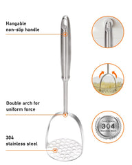 Brigii masher features a SUS 304 stainless steel plate for durability