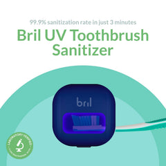 Bril UV-C Toothbrush Sanitizer 3-minute cycle for quick, convenient refresh.