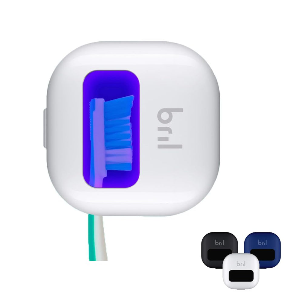 Bril UV-C toothbrush sanitizer front view for quick, hygienic cleaning.