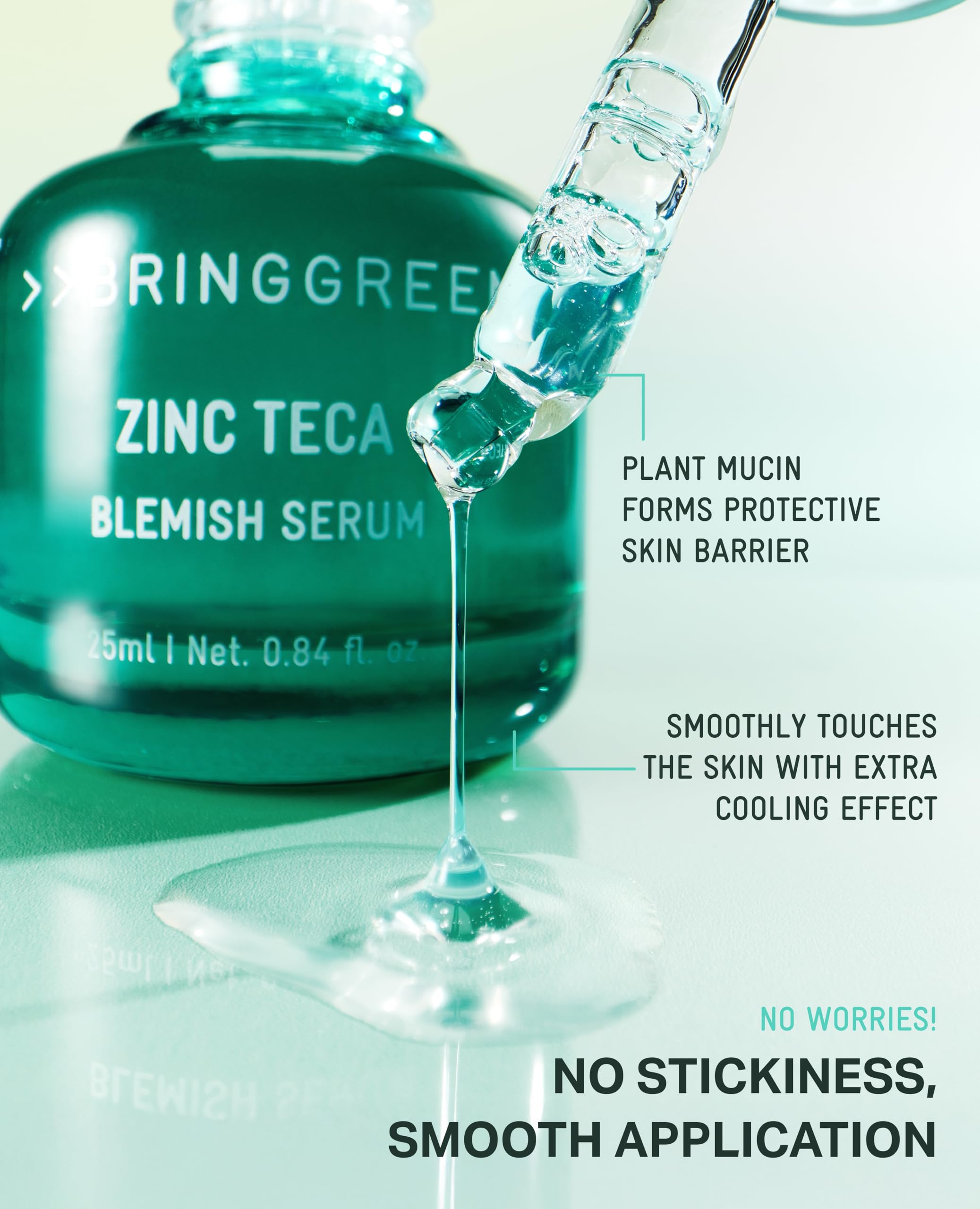 BRING GREEN Zinc TECA packaging side view highlighting compact skincare