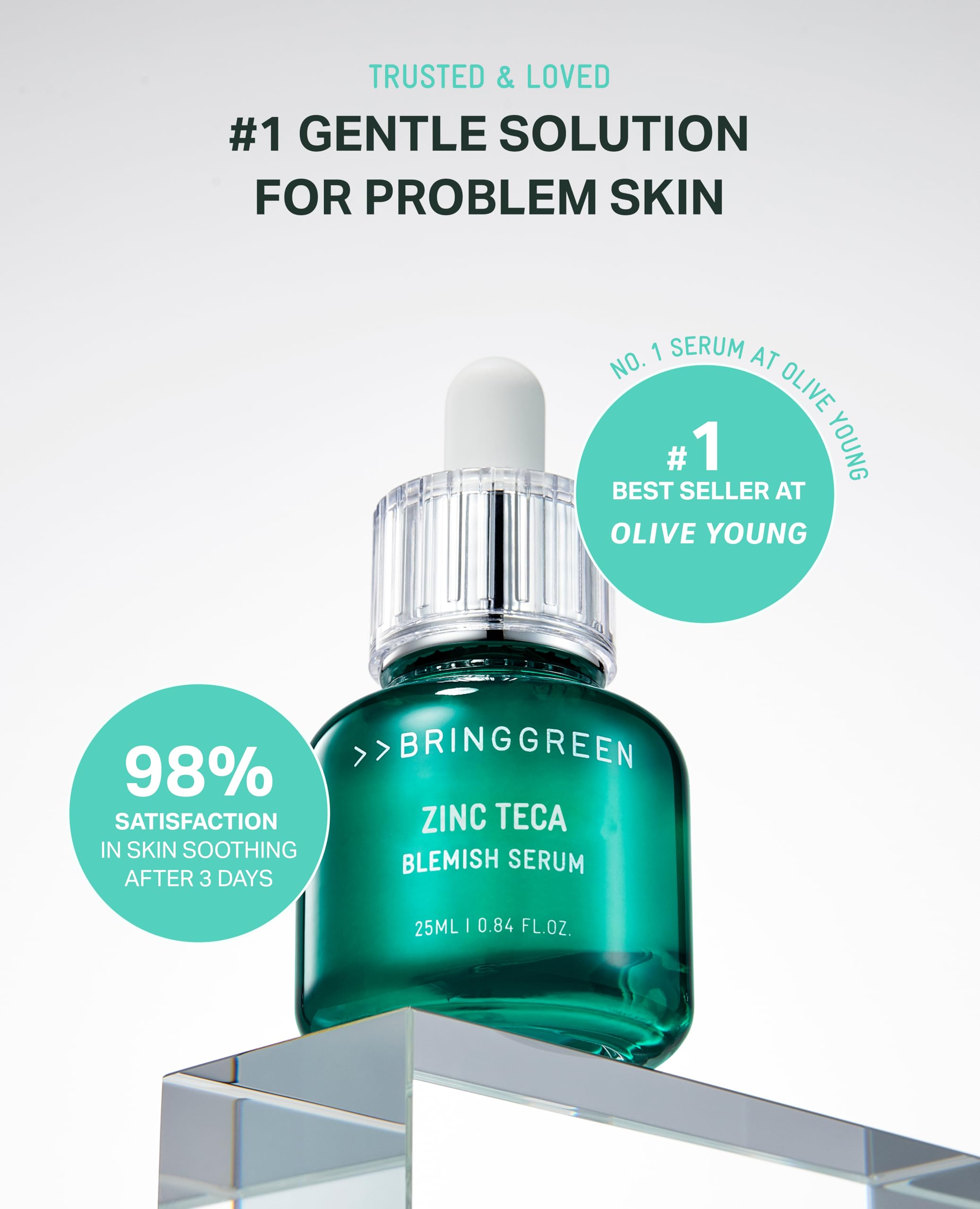 BRING GREEN Zinc TECA Serum pump-action bottle ready for quick daily use