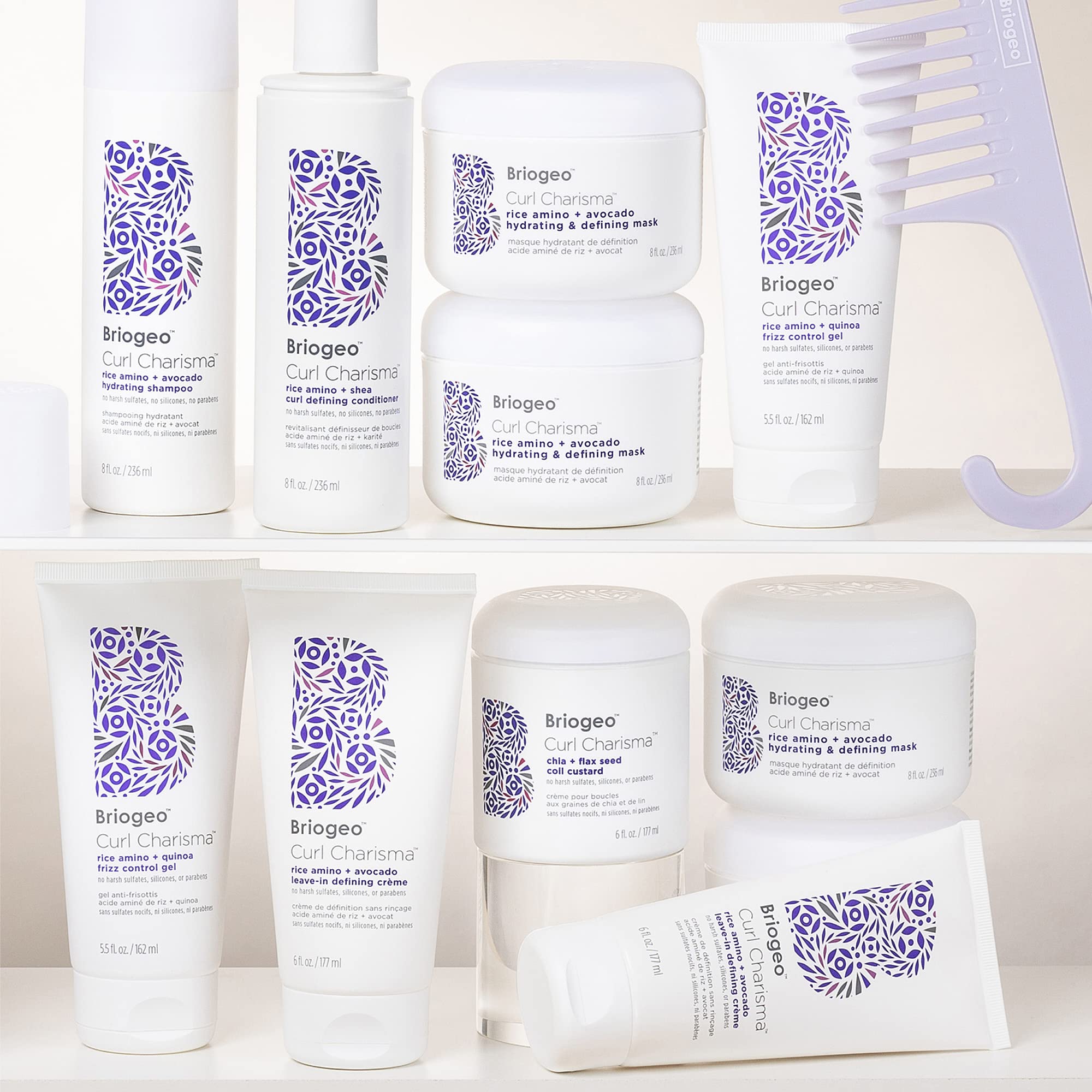 Briogeo Curl Charisma shea butter panel signals rich nourishment for smoother coils.