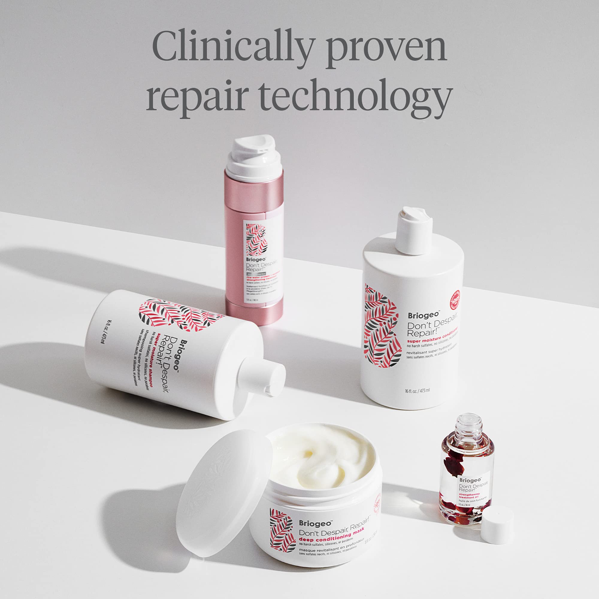 Briogeo Don't Despair, Repair! rich lather indicating moisturizing cleanse.
