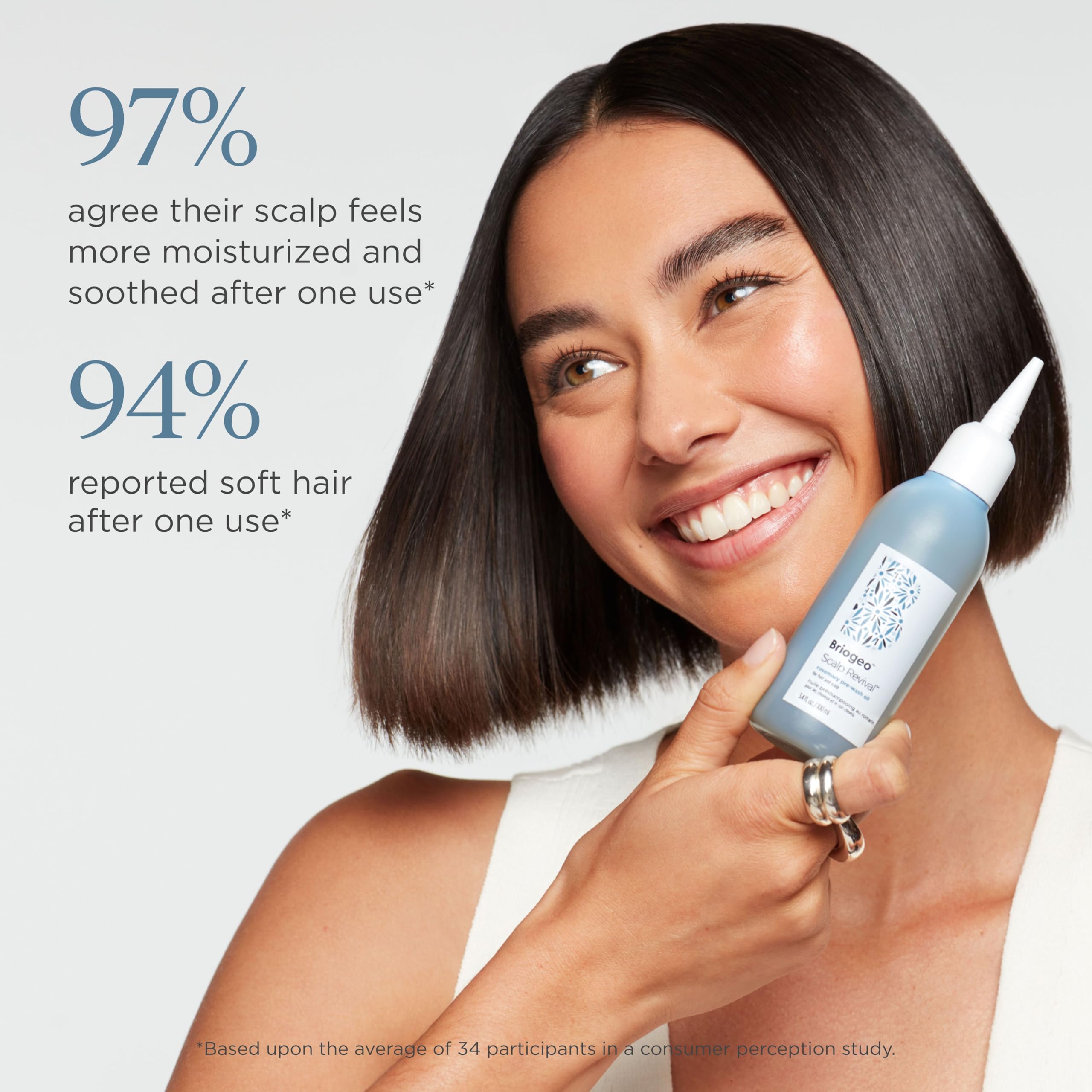 Briogeo rosemary infusion emphasizing scalp hydration and antioxidant benefits.