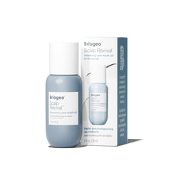 Briogeo Scalp Revival Rosemary Pre-Wash Oil bottle ready for scalp care