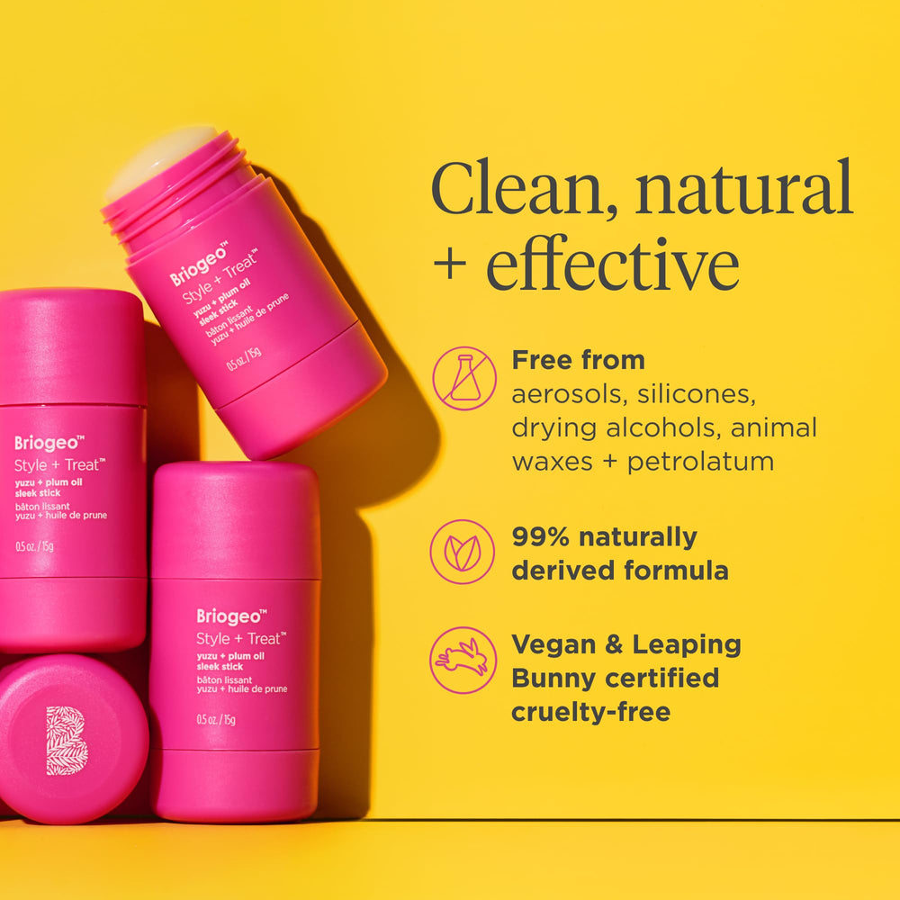 Briogeo Style + Treat Sleek Stick works for all hair types