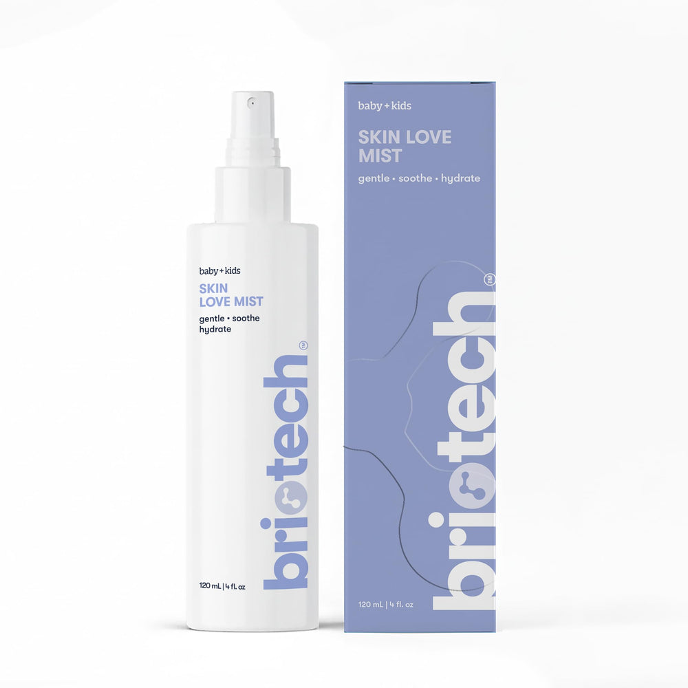 BRIOTECH Briotech Baby Skin Love Spray bottle for gentle cleansing of delicate skin.