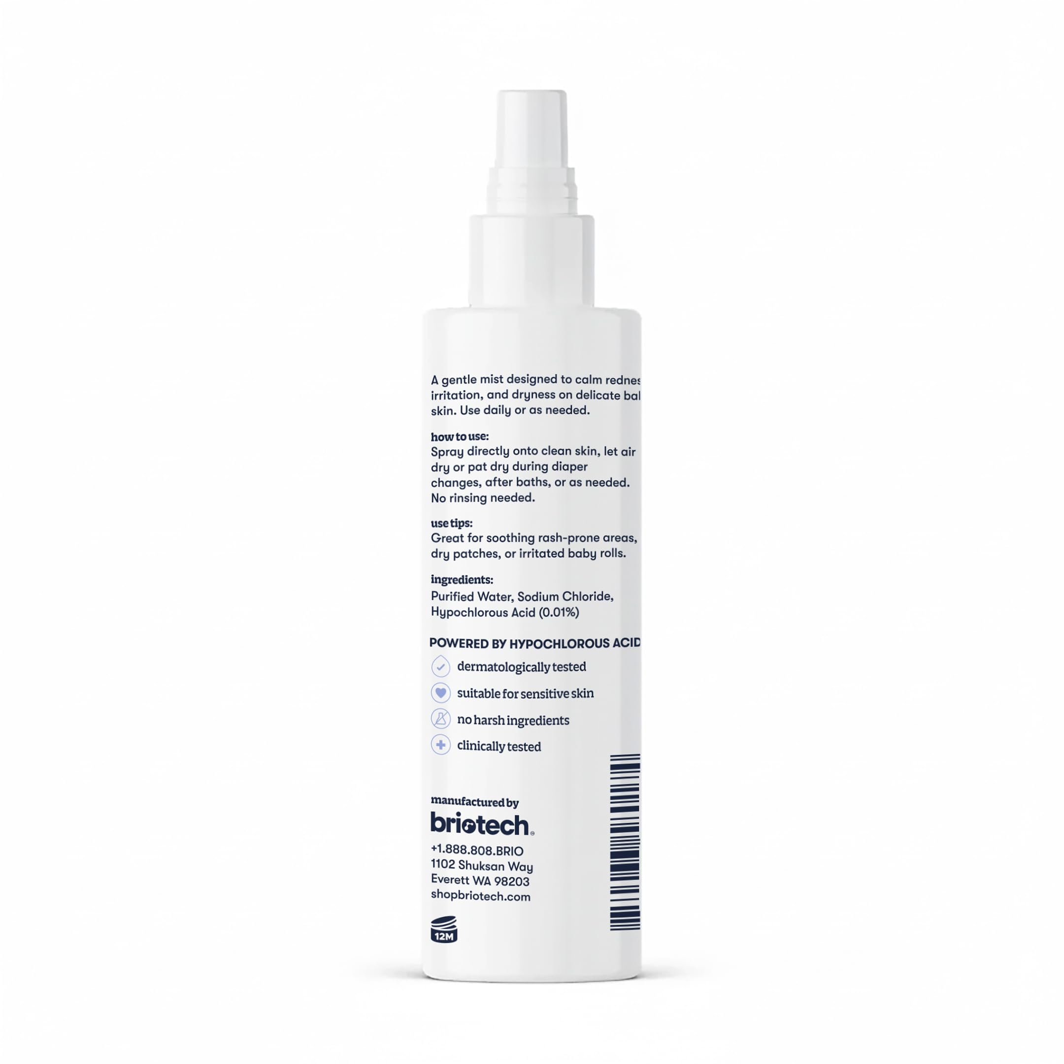 BRIOTECH fragrance-free formula suitable for sensitive skin.