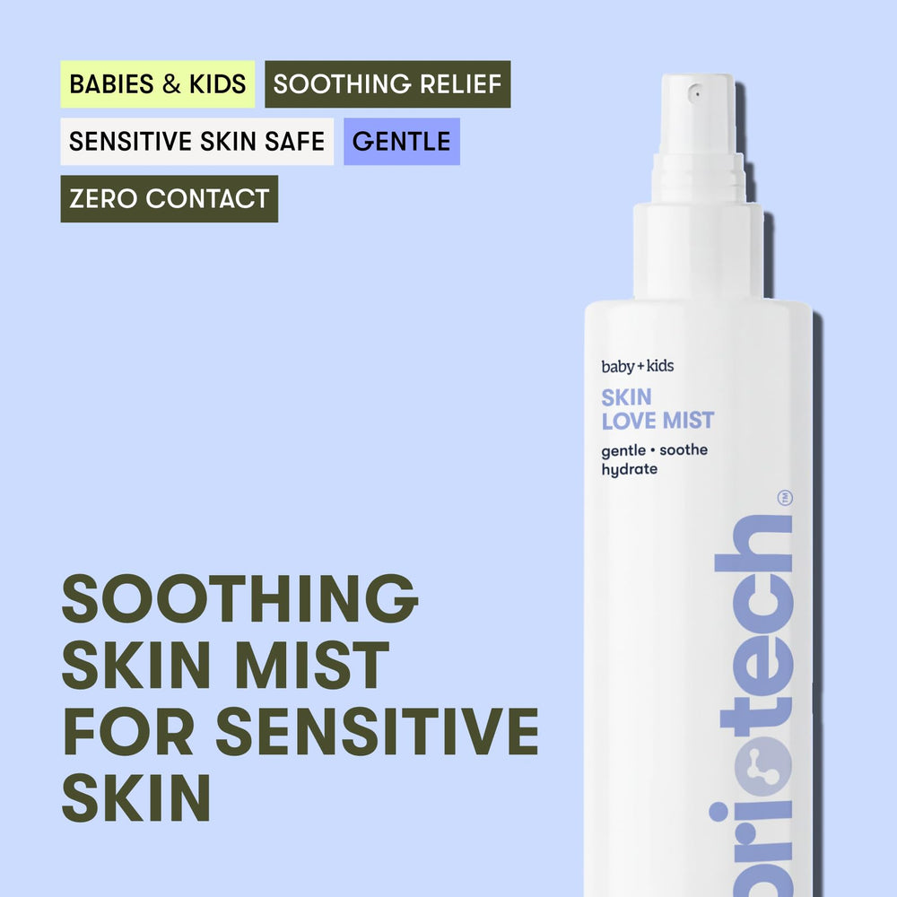 BRIOTECH mist application soothes baby skin without stinging.