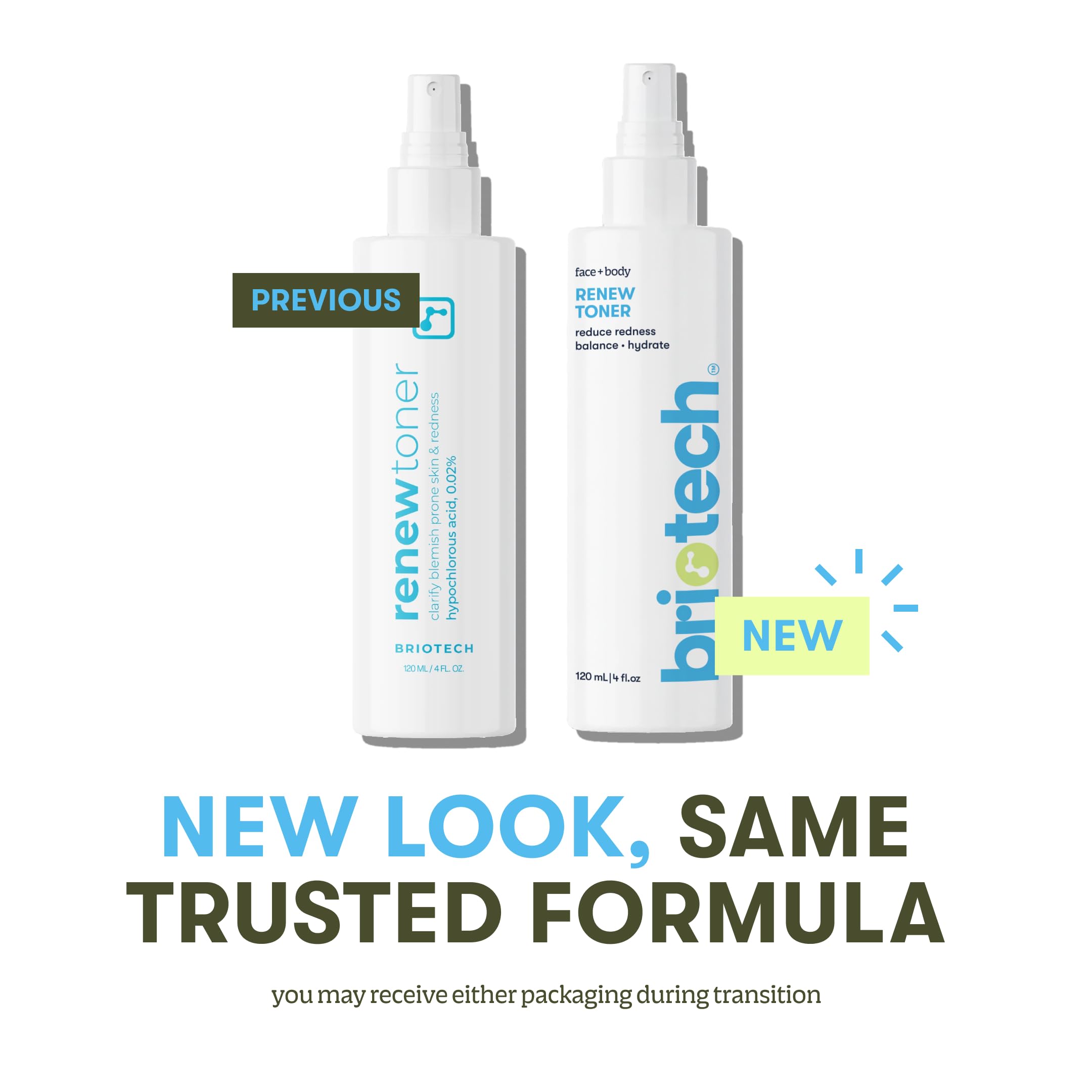 BRIOTECH Renew Toner after shower use integrates with open pores.