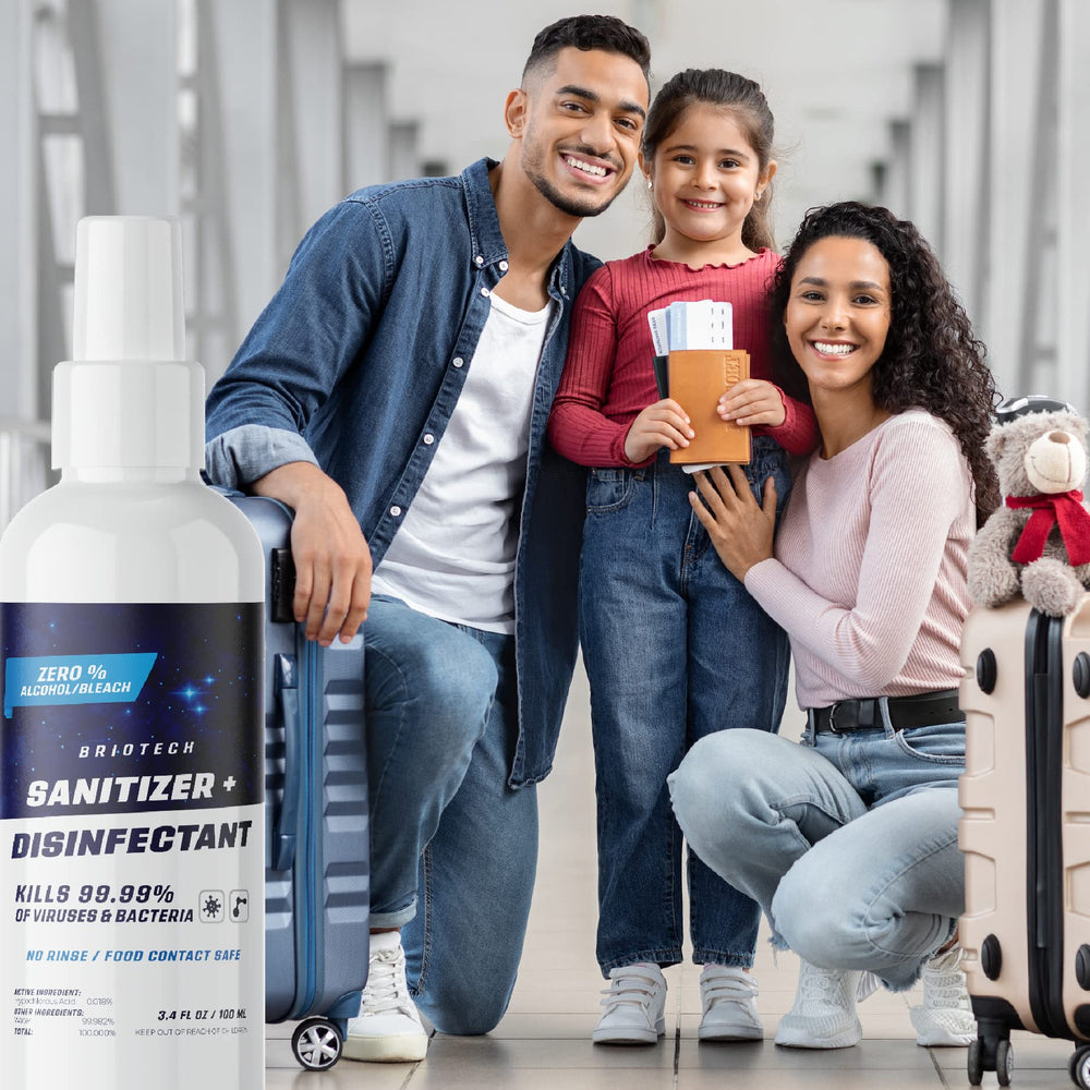 BRIOTECH sanitizer for phones and tablets with no residue