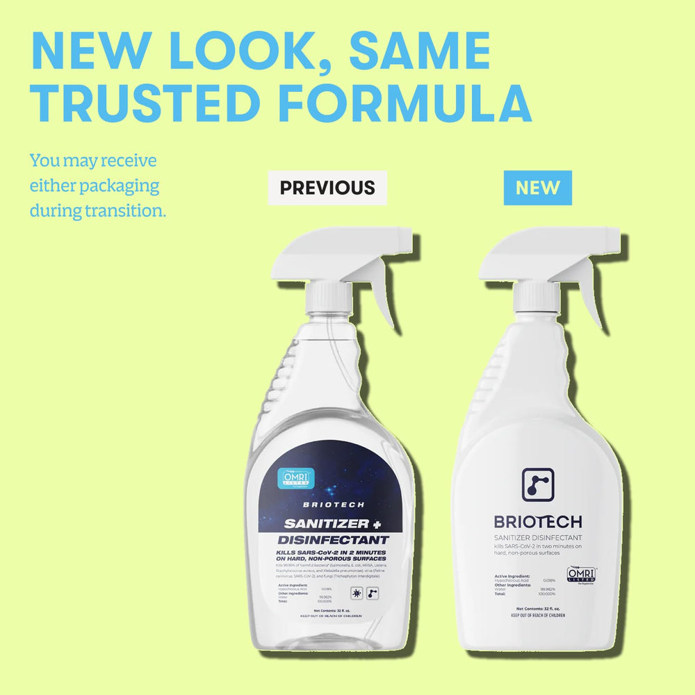 BRIOTECH no harsh chemicals for gentle cleaning.