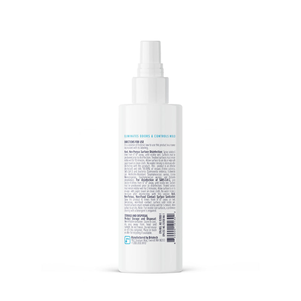 BRIOTECH odor-control sanitizer for refreshed rooms.