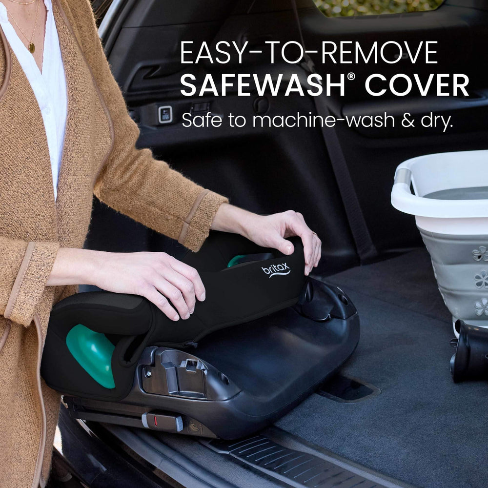 Britax UpNGo Click two-cup-holders keep drinks within reach.