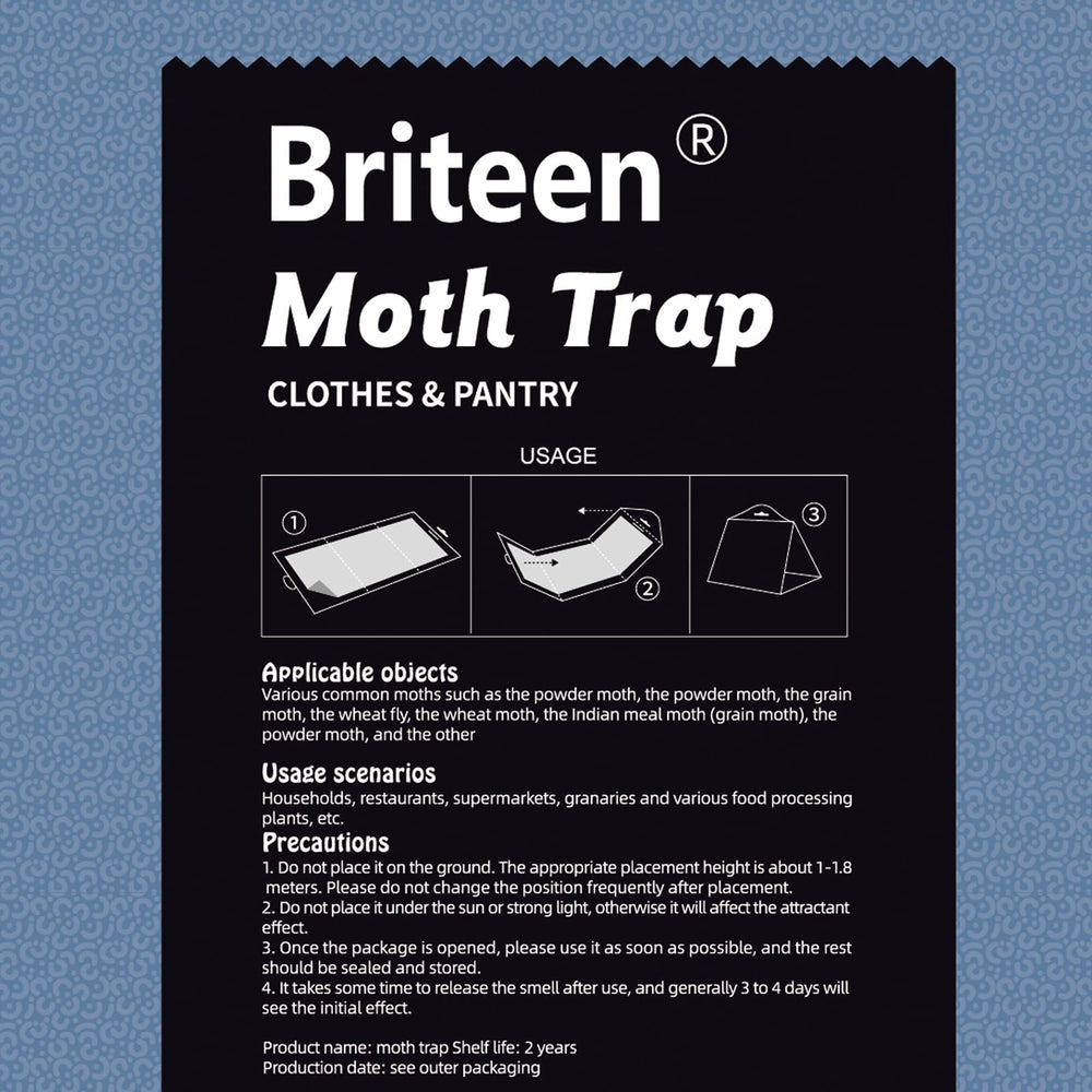 Briteen food storage protection with pantry moth trap guarding grains and dried fruit.