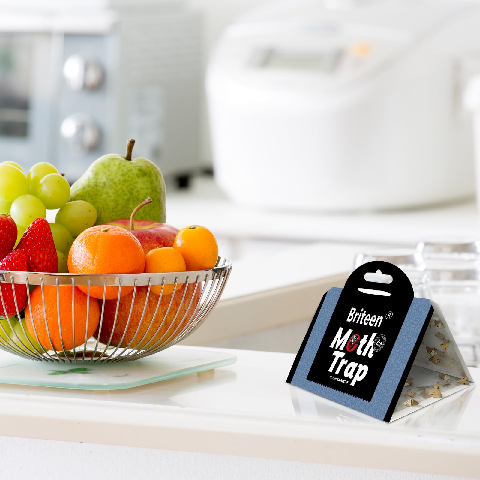 Briteen kitchen shelf setup demonstrates easy to use pest protection.