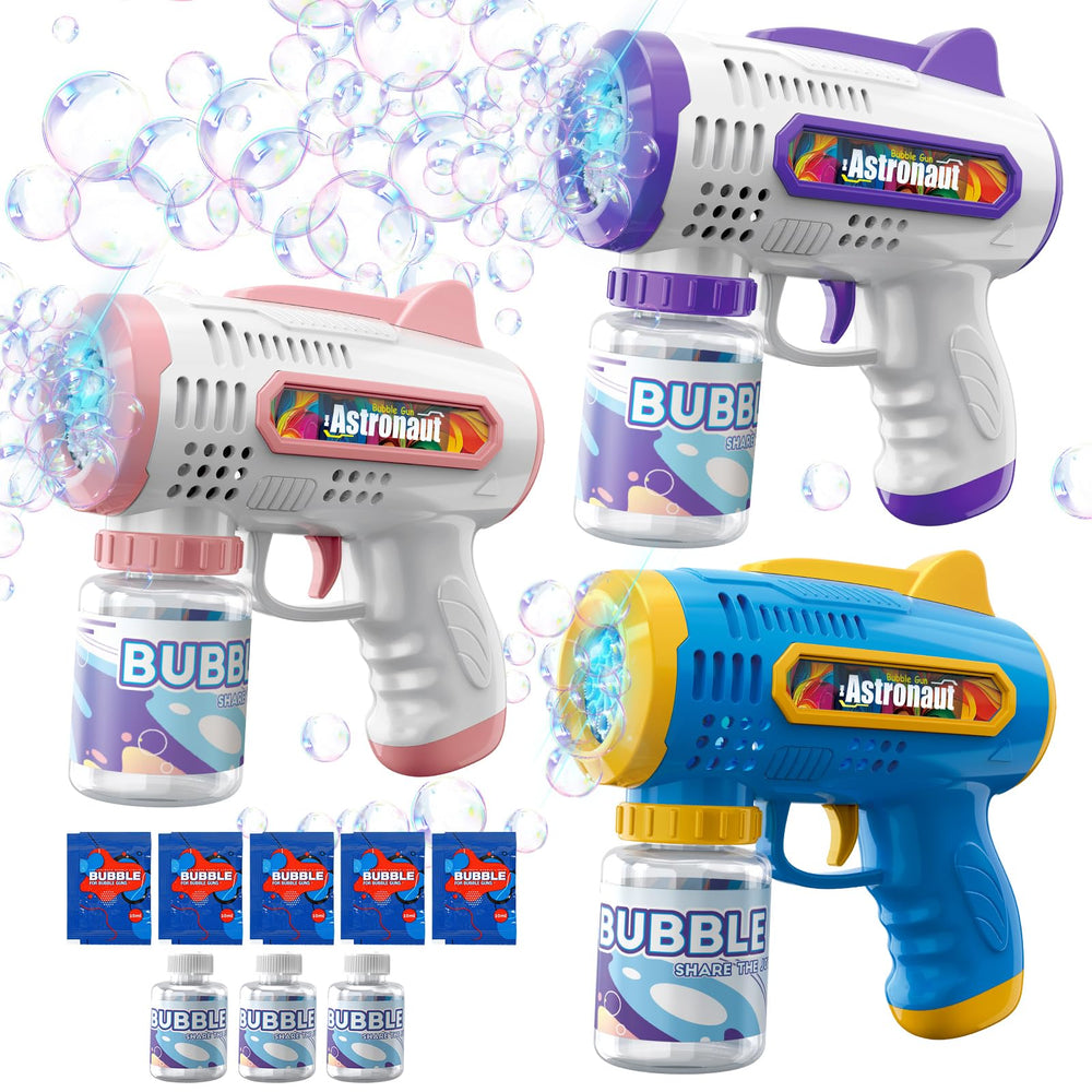 Britik 3-pack bubble guns in action for outdoor play and group fun.