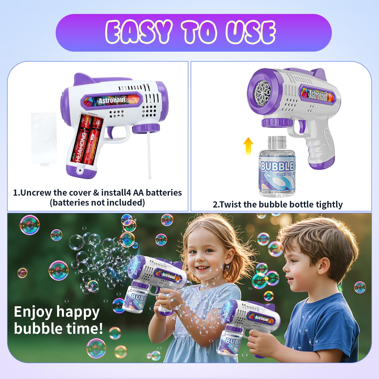 Britik bubble guns gift set ready for birthdays, weddings, and gatherings.