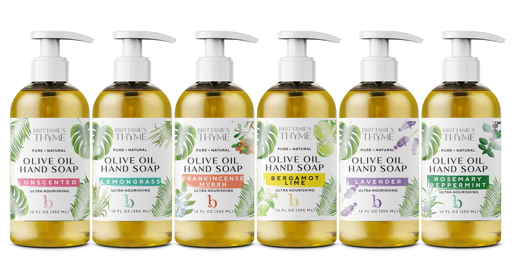 Brittanie's Thyme multi-use soap showcases body wash, hand soap, and cleaner potential
