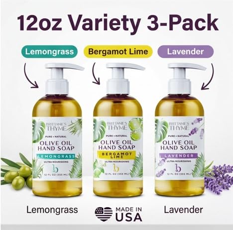 Brittanie's Thyme Lemongrass bottle highlights uplifting aroma while cleansing