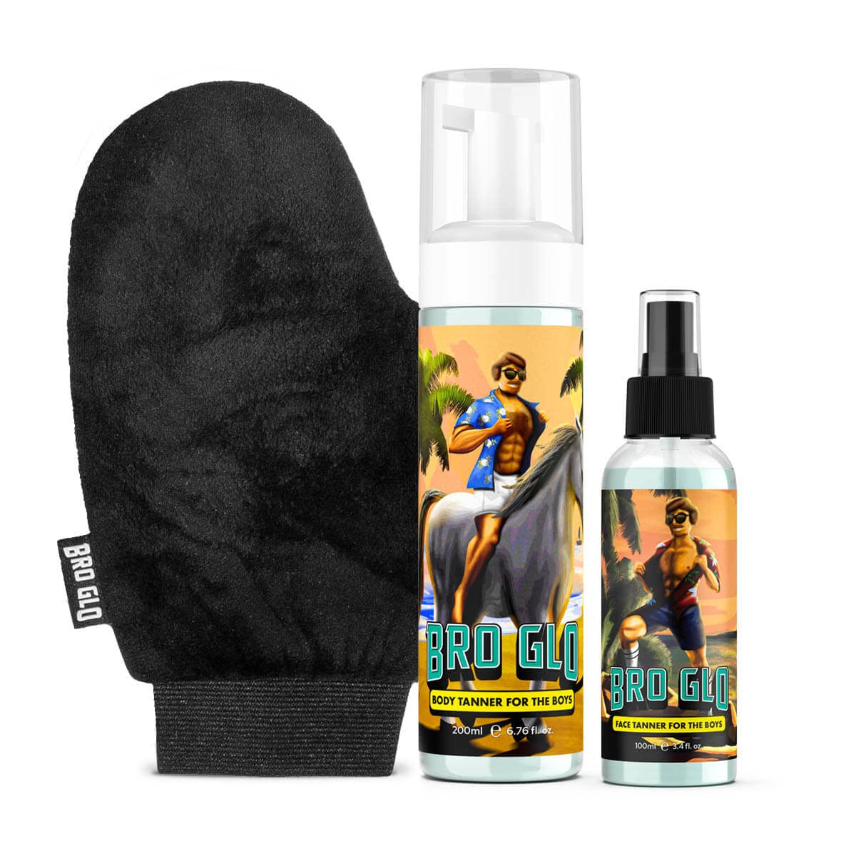 Bro Glo self-tanner starter bundle for the face delivers a natural glow.
