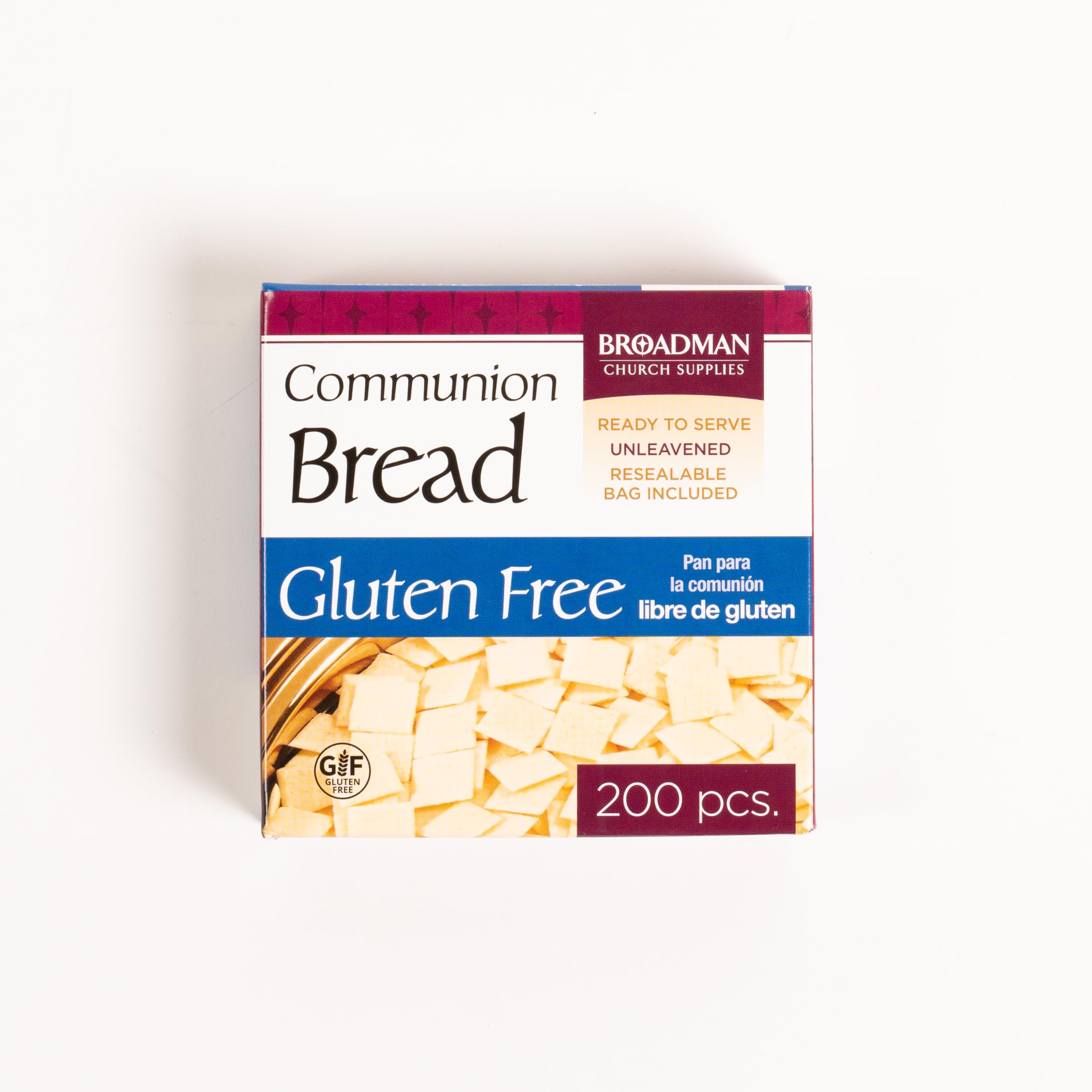 Broadman communion bread slices closeup highlighting uniform slices for serving.