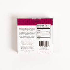 Broadman gluten-free communion bread closeup texture highlighting soft crumb.
