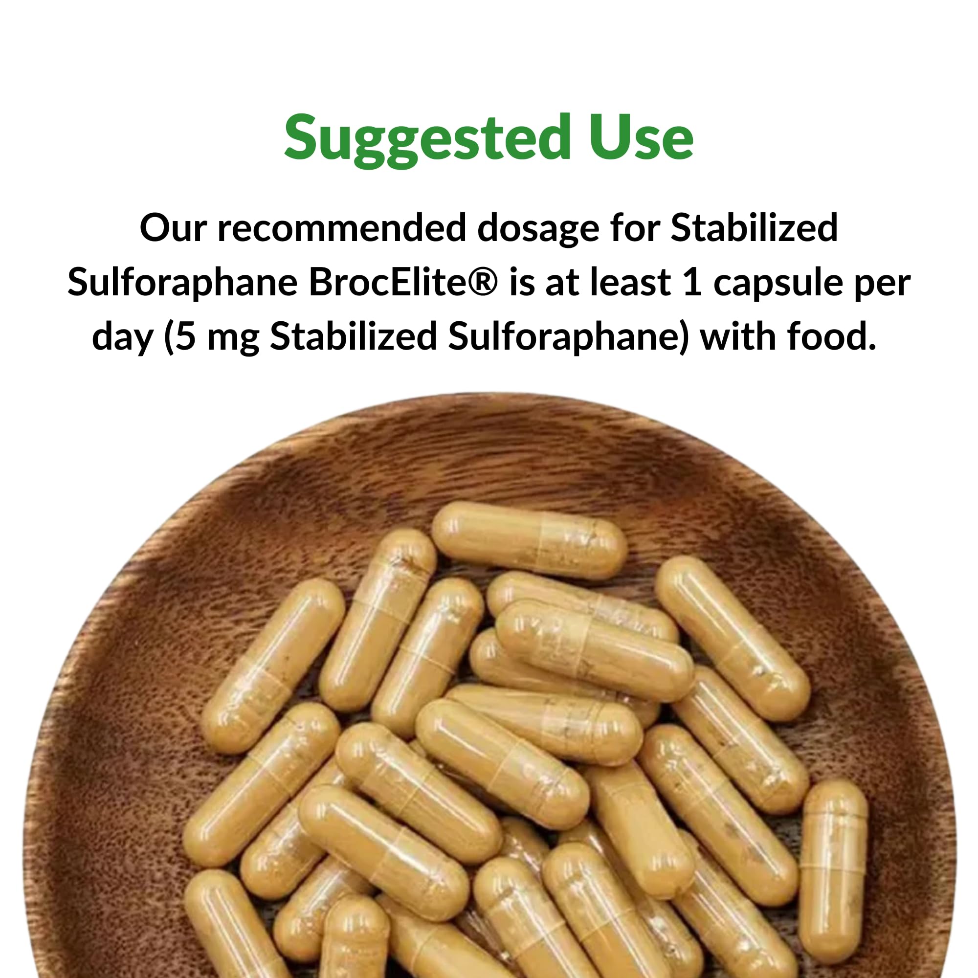 BrocElite Plus daily-use info card highlights dosing