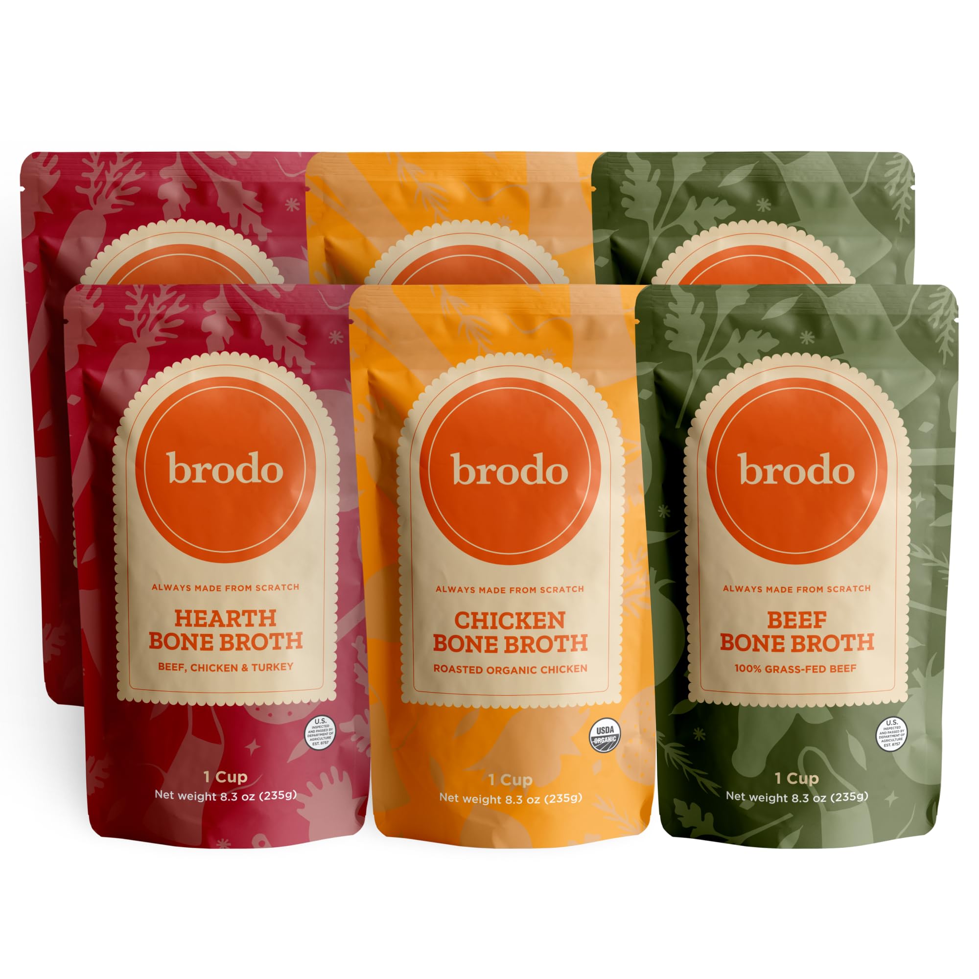 Brodo organic chicken pouch displaying ready-to-sip bone broth for quick nourishment