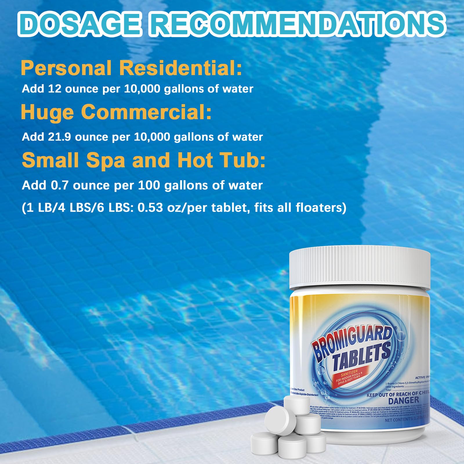 BROMIGUARD long-lasting tablets last 5–7 days for fewer treatments.