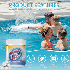 BROMIGUARD bromine tablets delivering a soft water feel in spa soak.