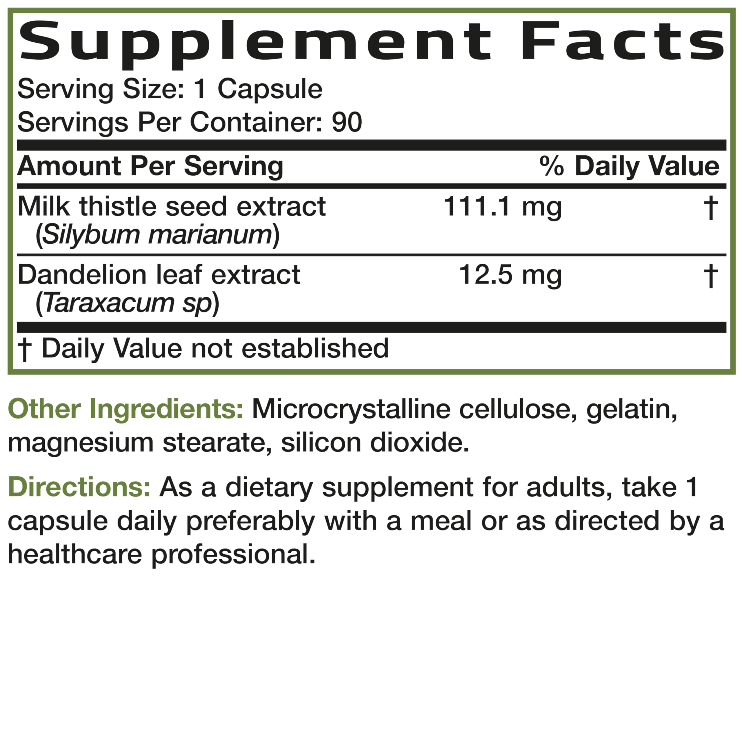 Bronson bottle with manufacturing date and lot number for traceability.