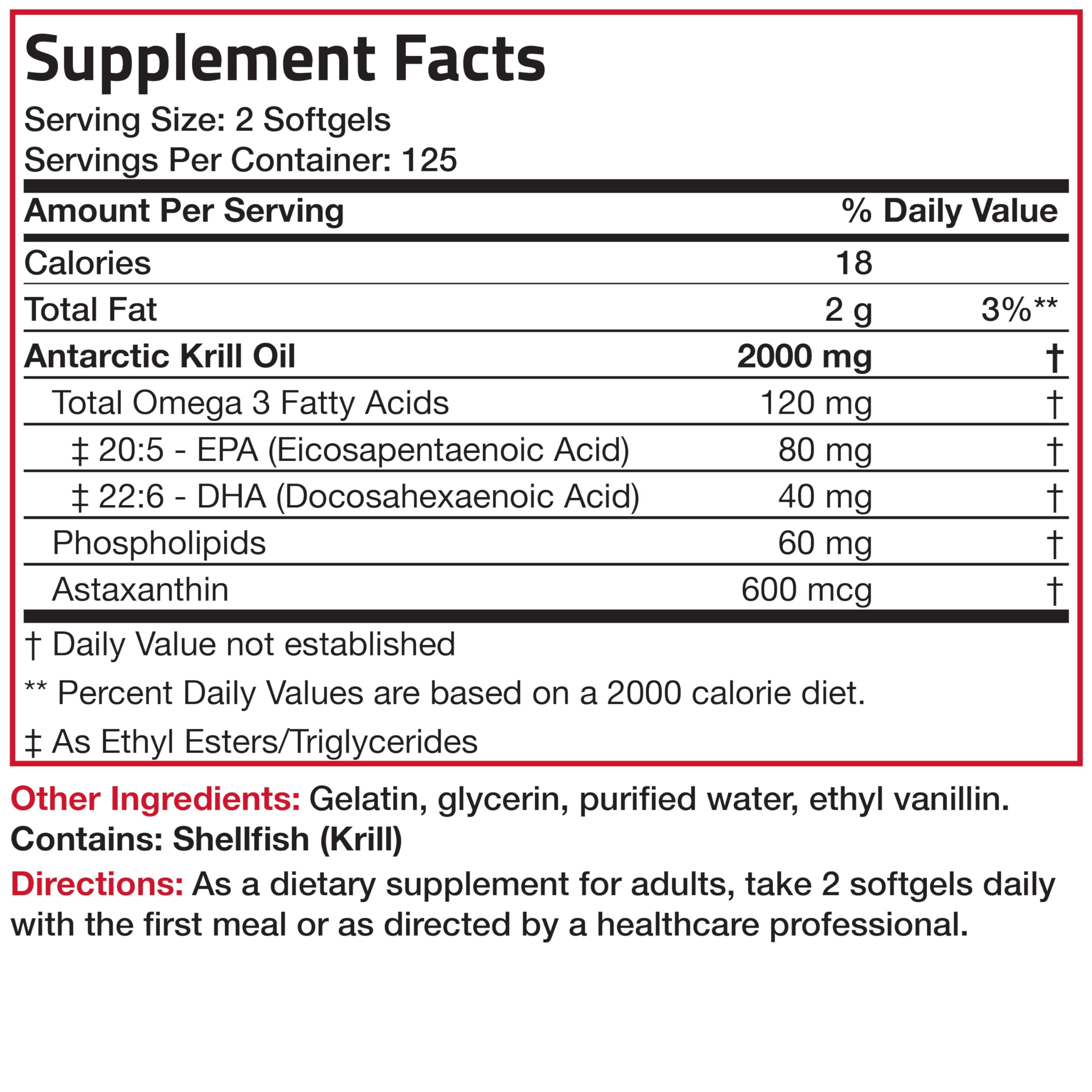 Bronson Antarctic Krill Oil bottle shows 250 softgels for long-term use.
