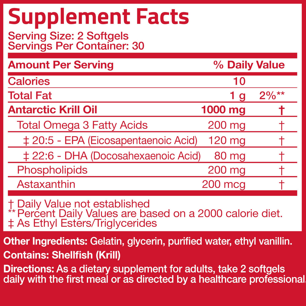 Bronson Antarctic Krill Oil 60 softgels bottle on shelf.