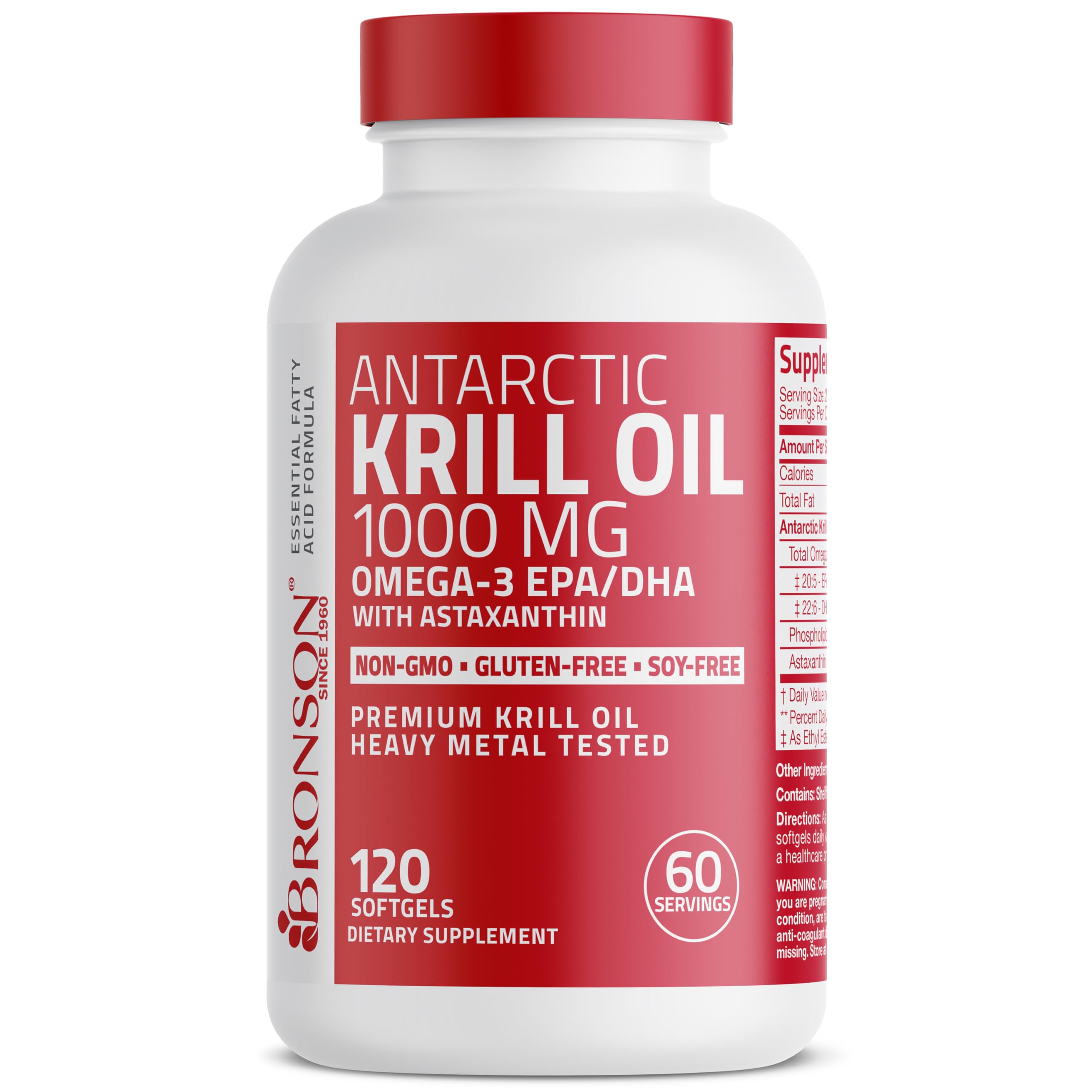 Bronson Antarctic Krill Oil lab-tested for purity at a NY facility.