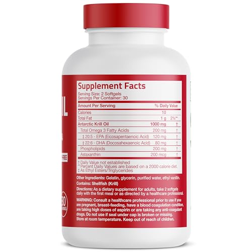 Bronson Antarctic Krill Oil softgels close-up for easy daily intake.