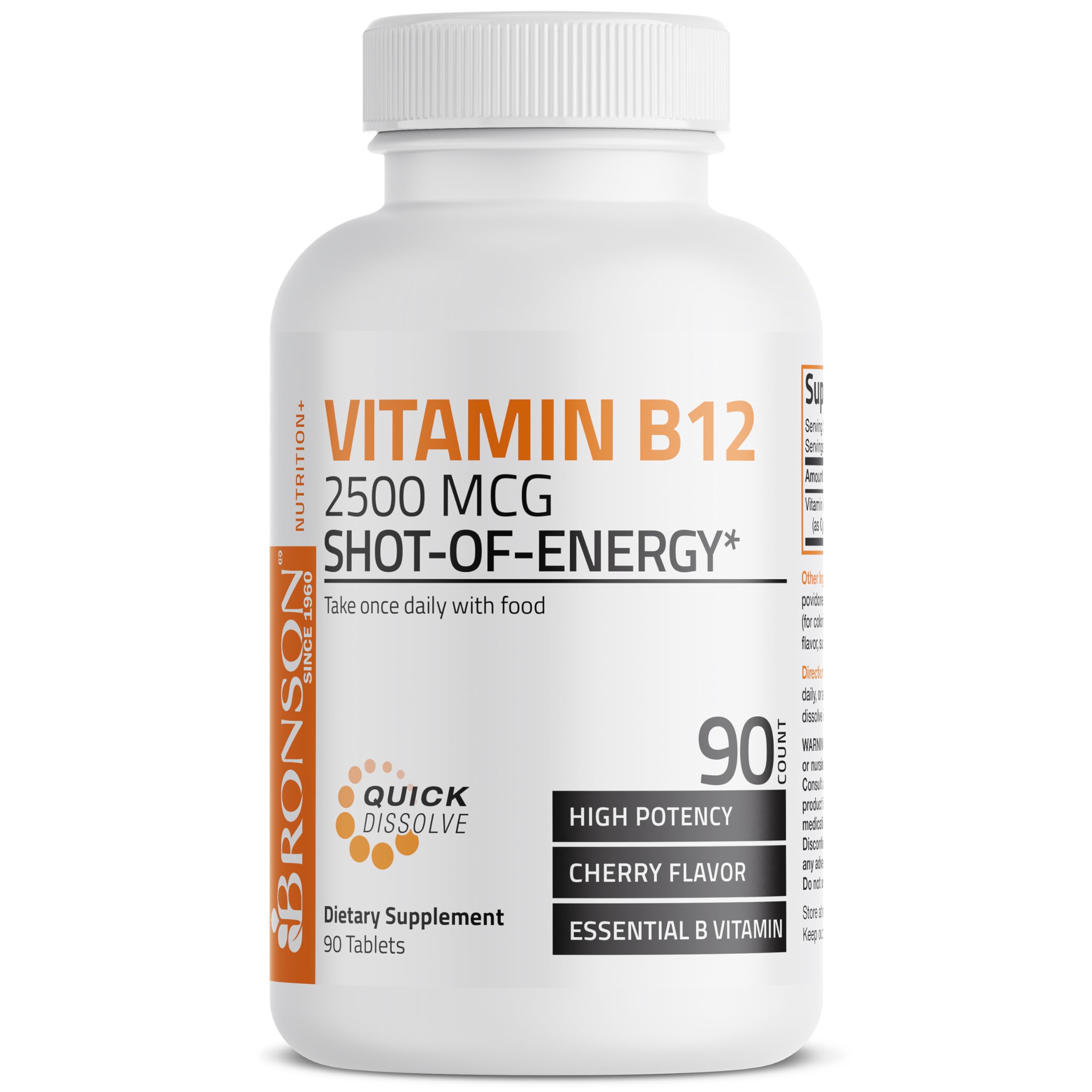 Bronson B12 cherry packaging suggests convenient, travel-friendly energy on the go.
