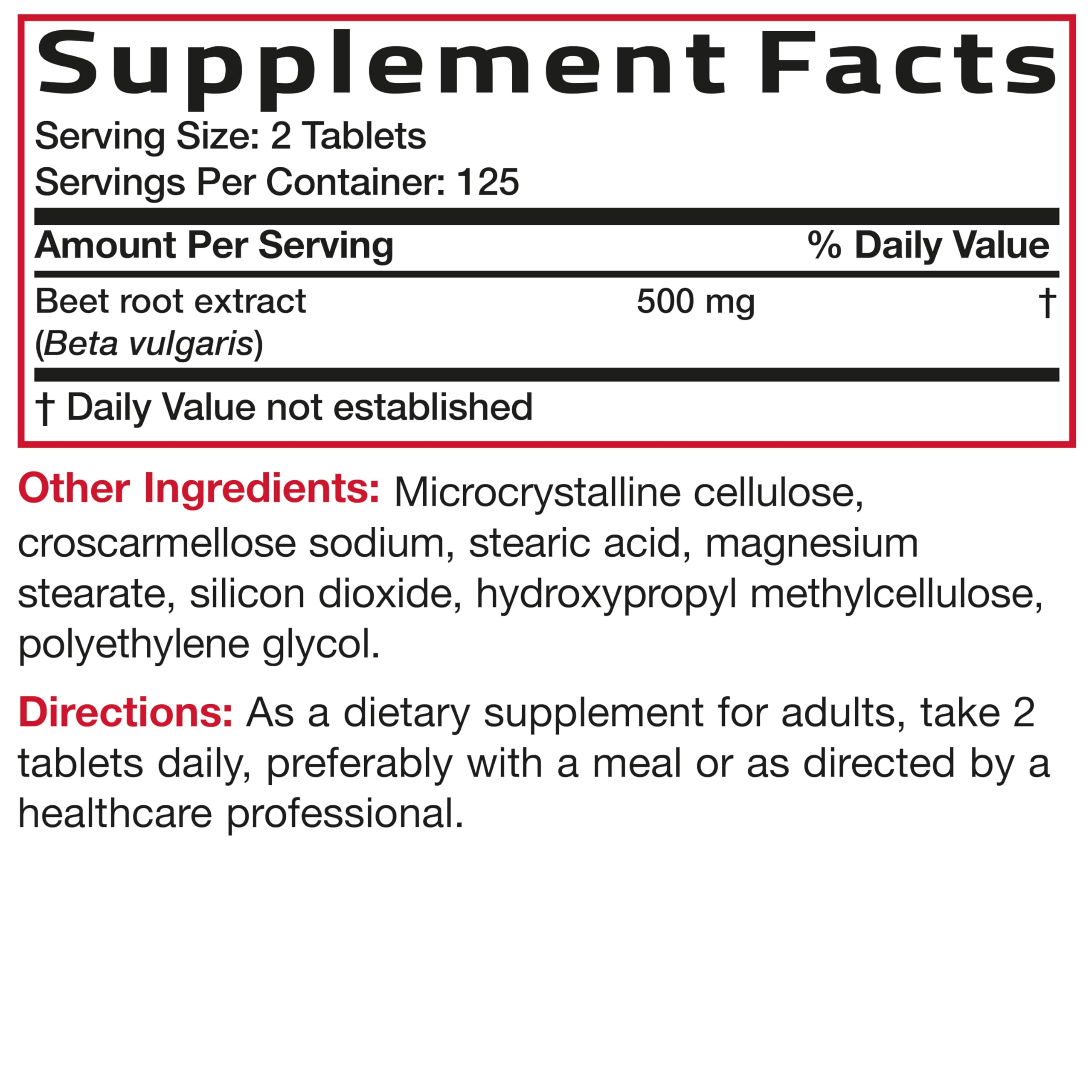 Bronson Beet Root tablets suggesting potential heart-support benefits.