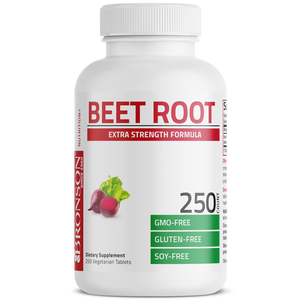 Bronson Beet Root tablets vegan formula for plant-based wellness.
