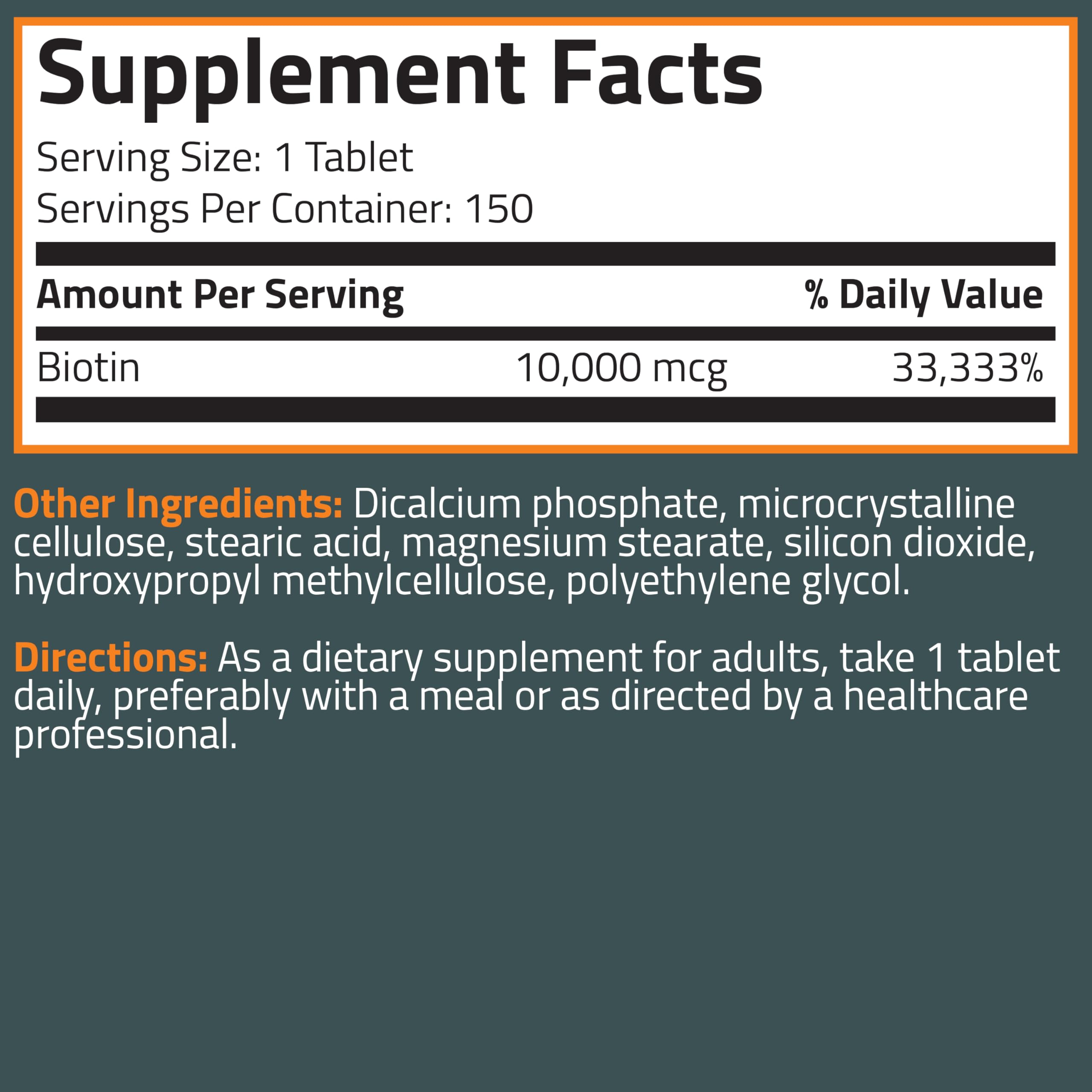 Bronson Biotin brand heritage from 1960 reinforces trusted history.
