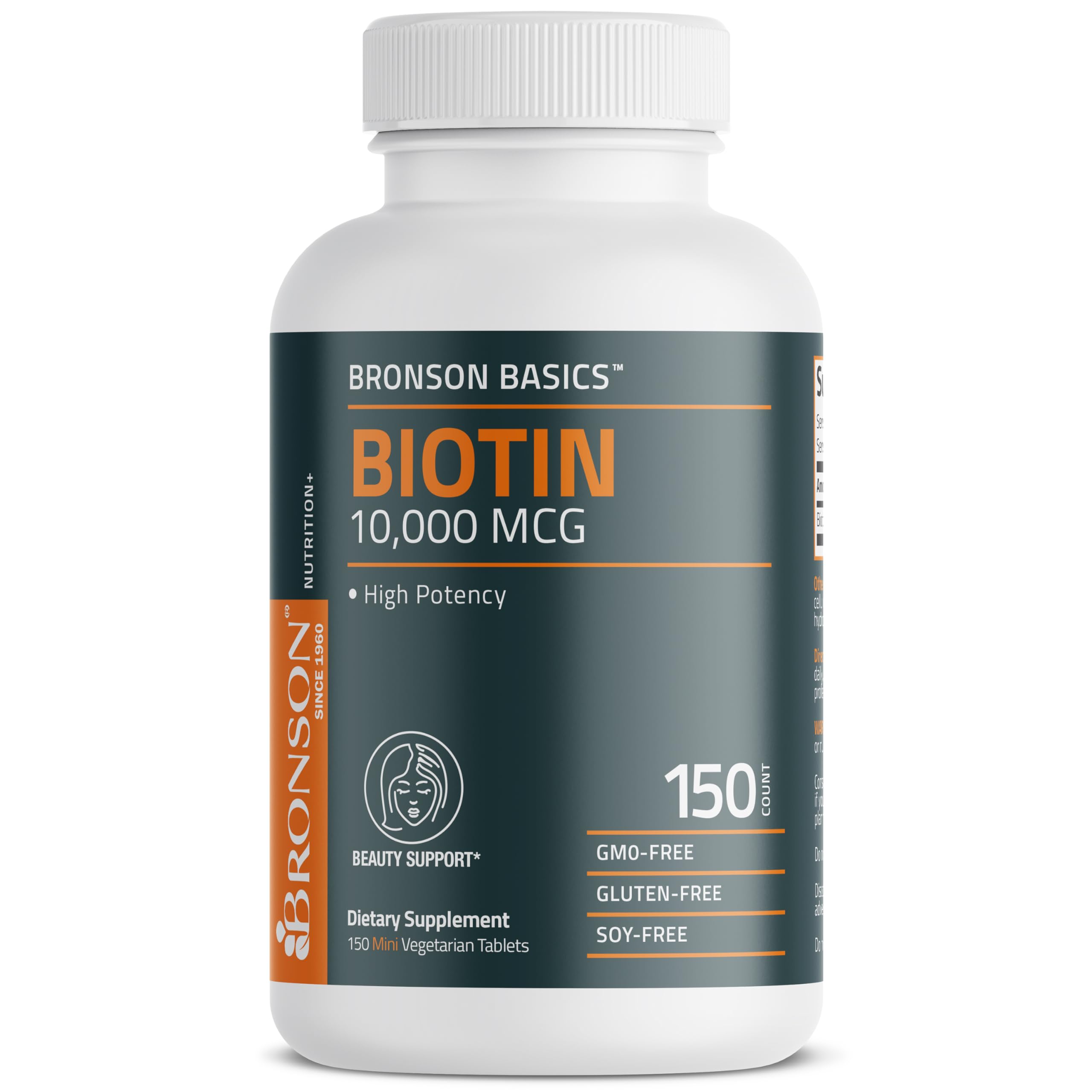 Bronson Biotin lab-tested process emphasizes quality and consistency.