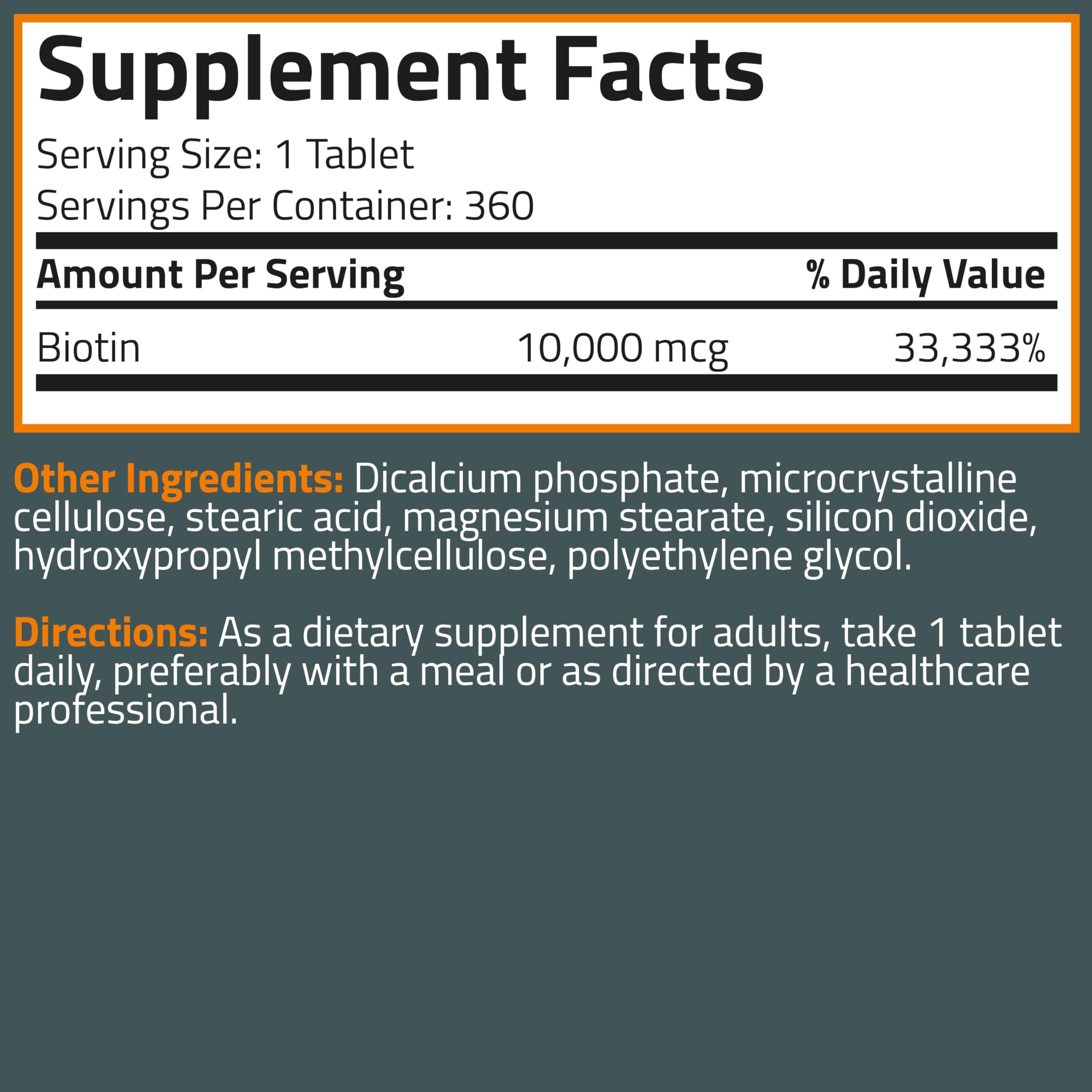 Bronson Biotin on countertop; everyday vitality potential for wellness routines.