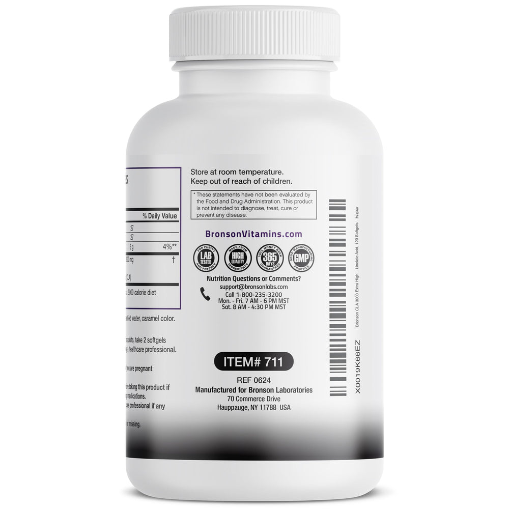 Bronson CLA 3000 cGMP facility; quality manufacturing.