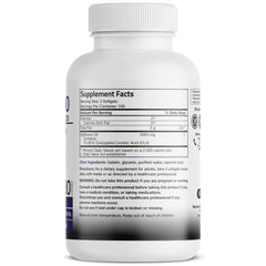 Bronson CLA 3000 softgels closeup for easy daily intake.