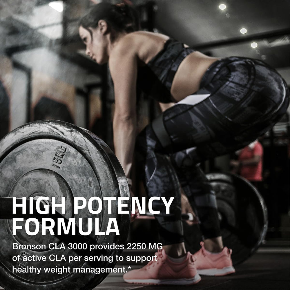 Bronson CLA 3000 softgels in hand, ready to take.