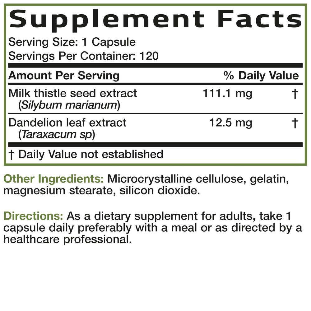 Bronson Milk Thistle bottle shot emphasizes convenient health support.