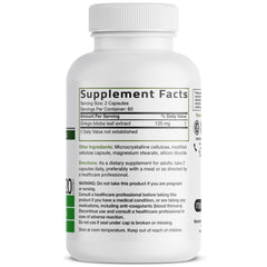 Bronson Ginkgo Biloba capsules closeup highlights vegetarian formulation for daily use.