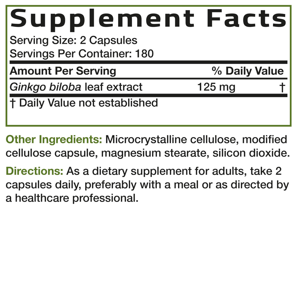 Bronson Ginkgo Biloba capsules collection for consistent daily use.