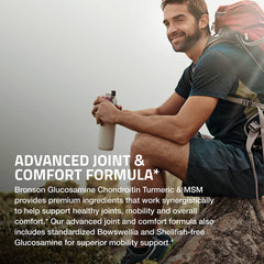 Bronson glucosamine chondroitin turmeric & msm ingredients list notes non-GMO quality.