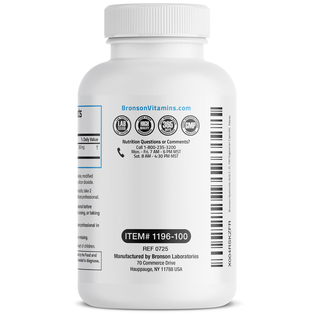 Bronson Hyaluronic Acid 200mg in-use depiction for everyday joint and skin support.